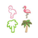 2-flamingo-and-palm tree cookie cutters
