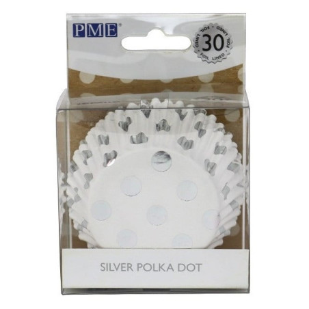 30-white-cupcake-cases-with-silver-polka dots