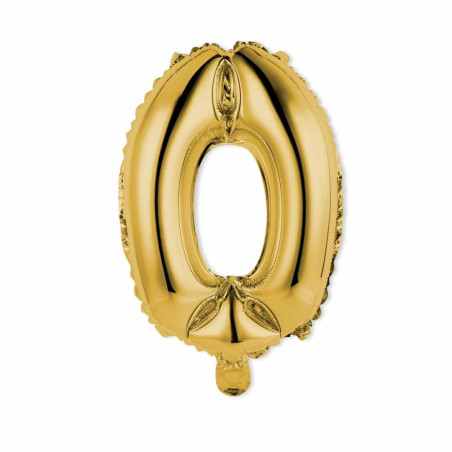 Balloon-number-0-gold