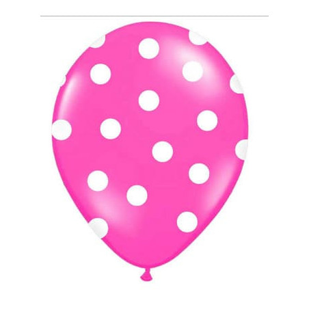 fuchsia-balloons-with-white-polka dots-30-cm