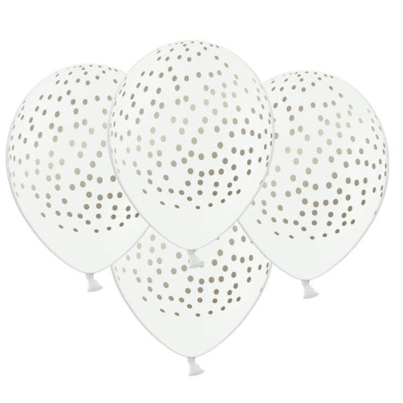 balloons-white-printed-polka dots-30-cm
