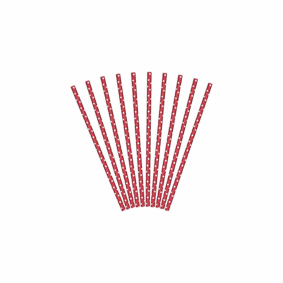 10-red-straws-with-white-polka dots