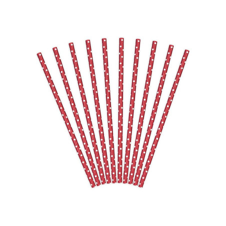 10-red-straws-with-white-polka dots