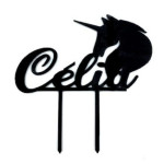 cake-topper-unicorn-customizable-black