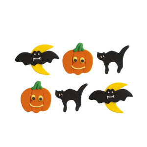 6 Halloween sugar decorations