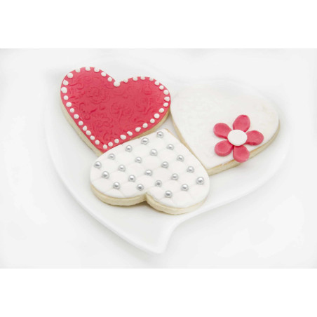 heart-shaped shortbread cookies