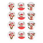 12 edible reindeer sugar Christmas decorations