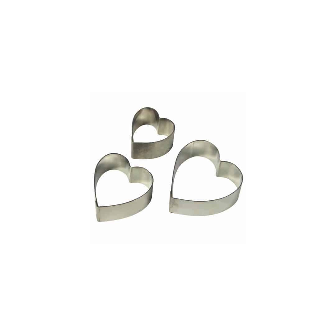 Set of 3 heart cookie cutters