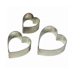 Set of 3 heart cookie cutters