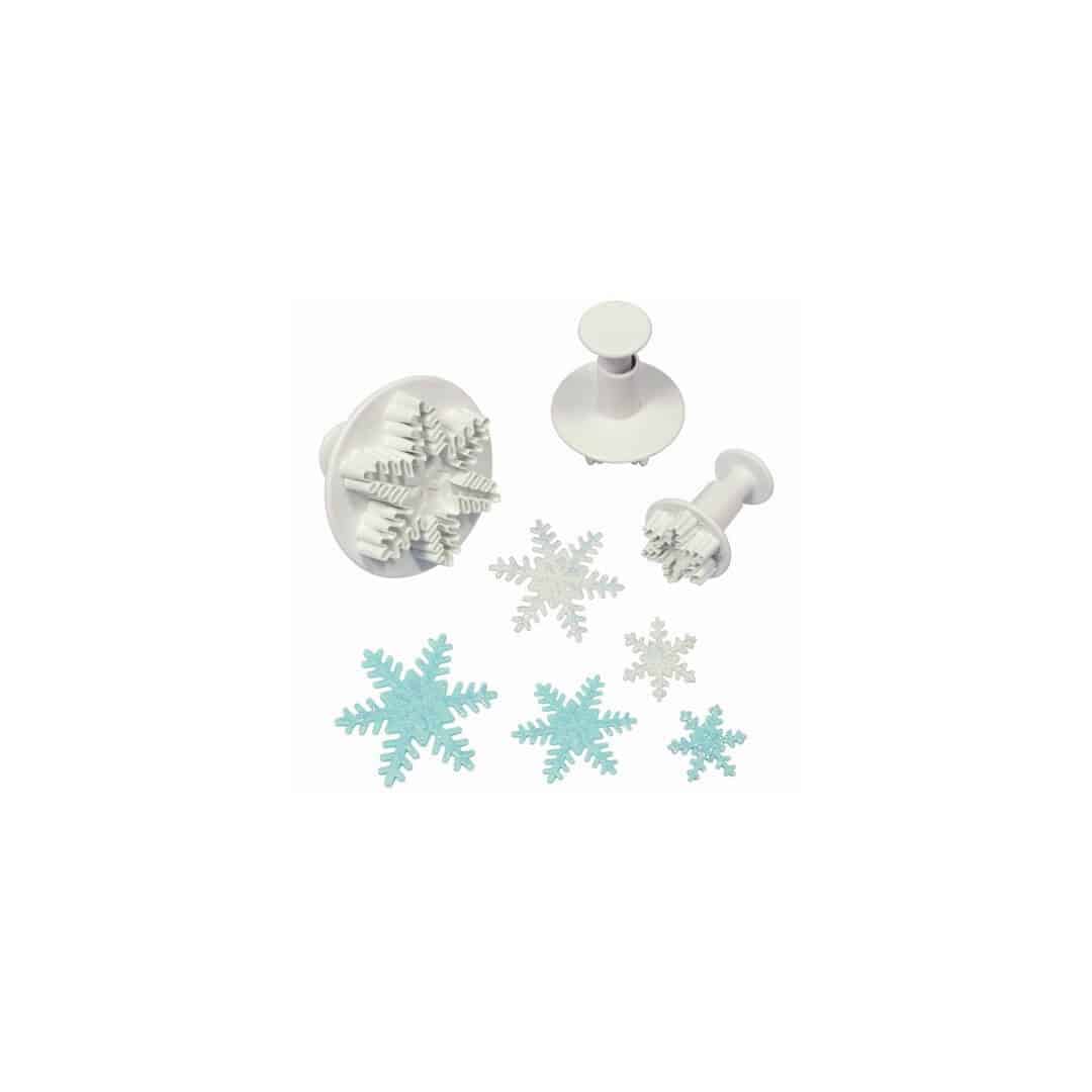 3 snowflake cookie cutters