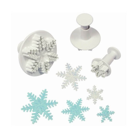 3 snowflake cookie cutters