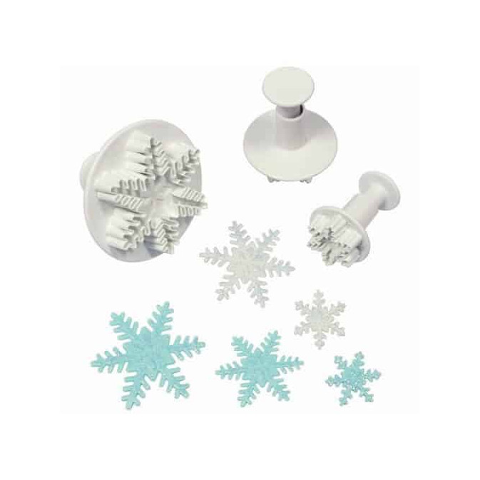 3 snowflake cookie cutters