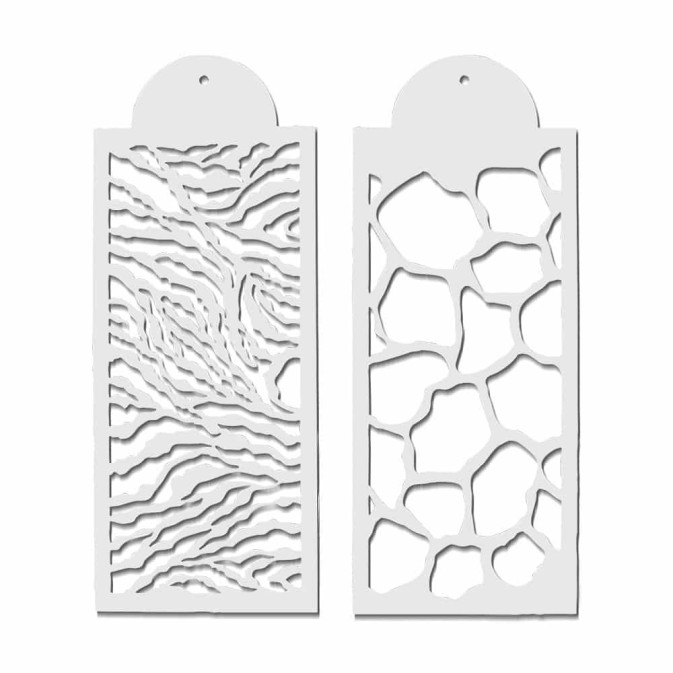 stencils-safari-material-cake-design