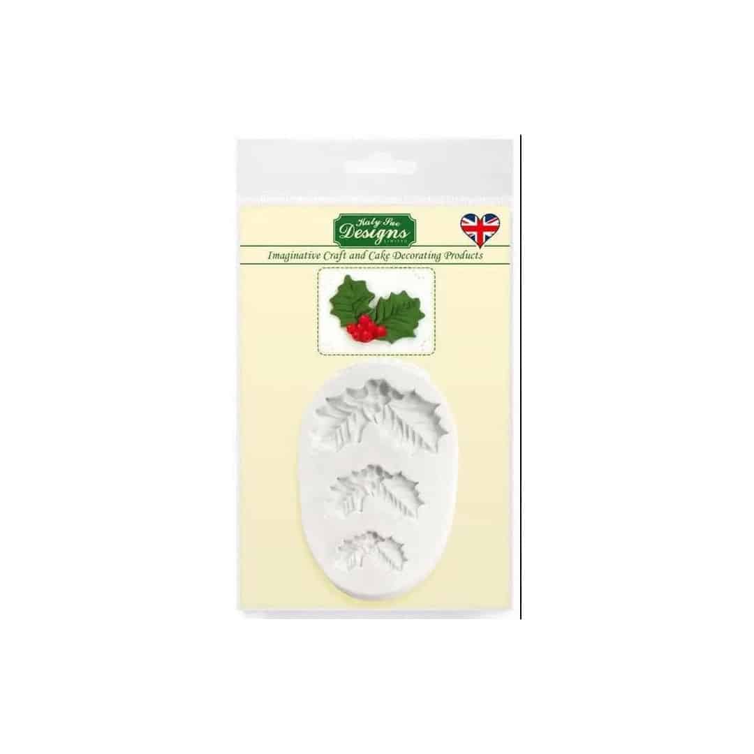 Holly leaf sugar paste modeling mold