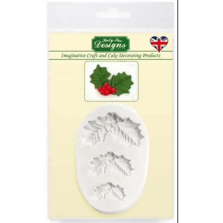 Holly leaf sugar paste modeling mold