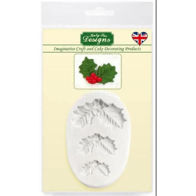 Holly leaf sugar paste modeling mold