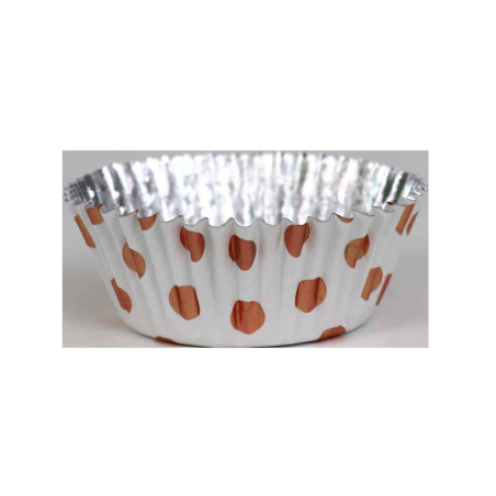 30-white-cupcake-cases-with-pink-dot-gold-SME