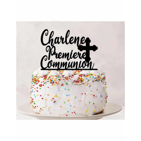 cake-topper-1st-communion-to-customize-black