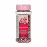 metallic pink sugar pearls from funcakes 80g