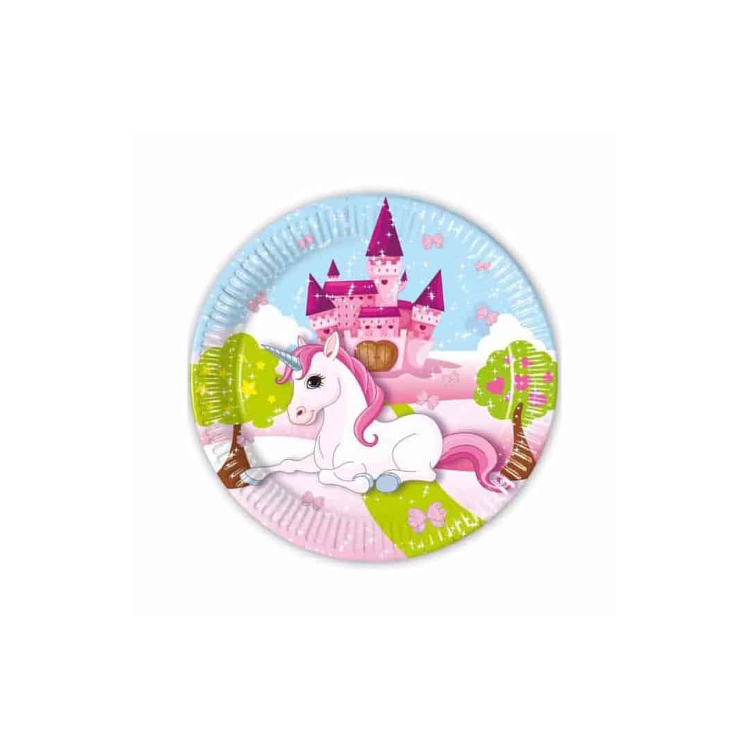 8 unicorn paper plates