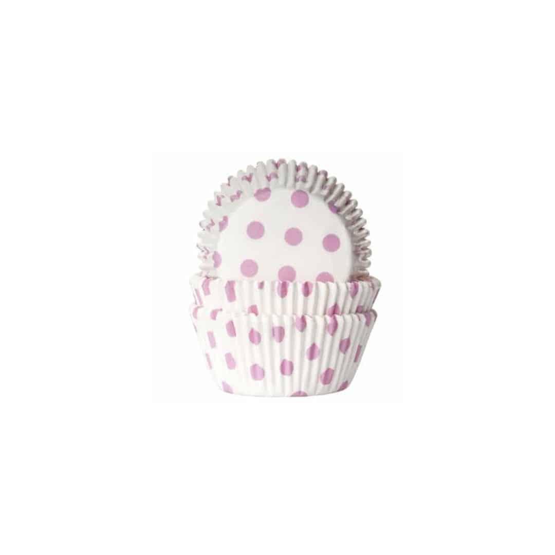 50-pink-polka-dotted-cupcake cases
