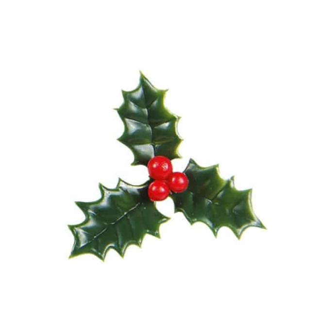 10-holly-leaves-for-christmas-log
