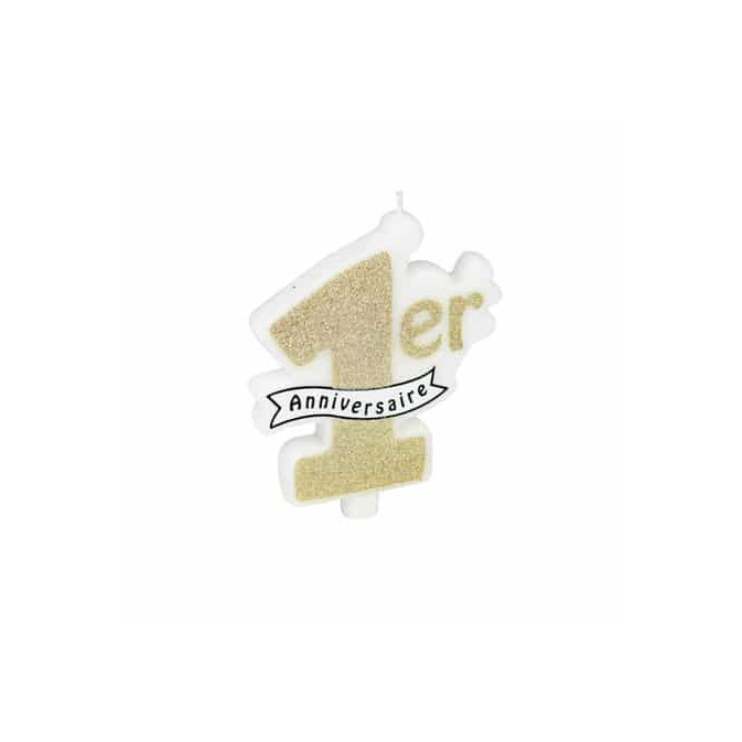 golden-1st-birthday-candle