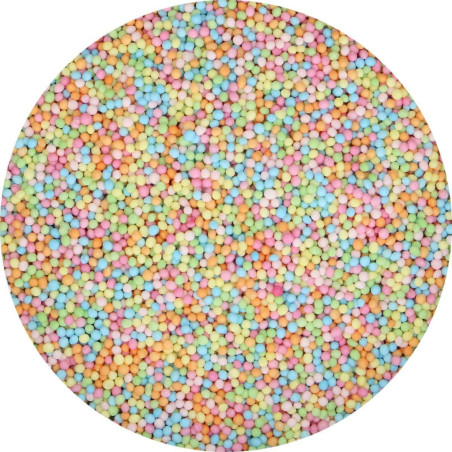 pastel-colored, multi-colored sugar balls