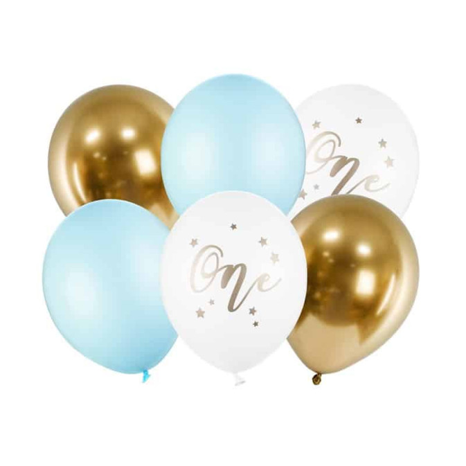 6-balloons-1-year-old-blue-pastel-white-gold