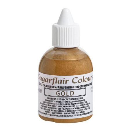 Gold airbrush food coloring