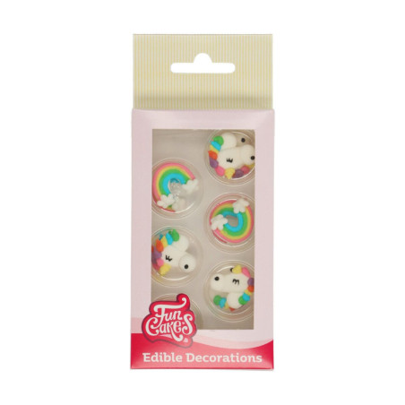 12-unicorn-and-rainbows-sugar-decorations