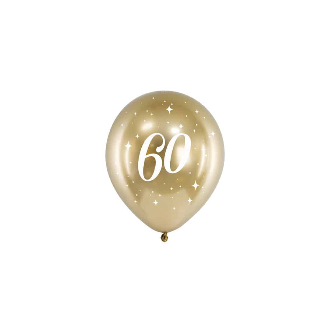 balloons-60-years-gold-x6