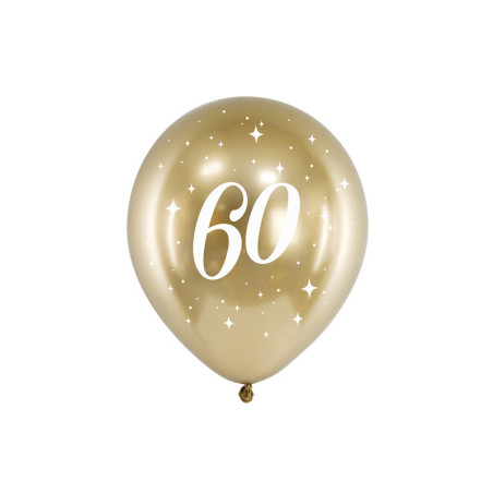 balloons-60-years-gold-x6