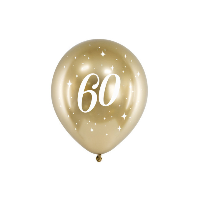 balloons-60-years-gold-x6