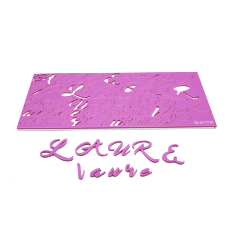 Glossy letter sugar paste embossers | Silkytop