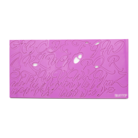 Glossy letter sugar paste embossers | Silkytop