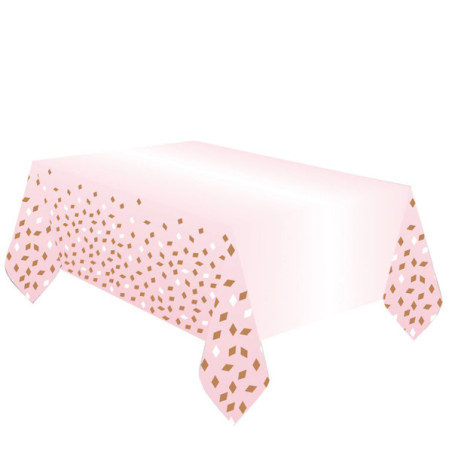 Rose gold paper tablecloth 180x120 cm | Birthday tableware