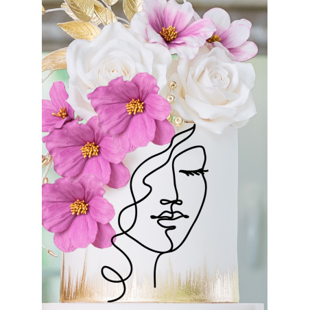 Face topper silhouette lady