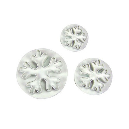 snowflake cookie cutters - set of 3