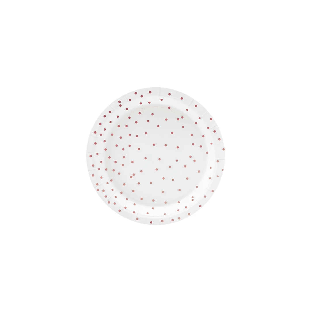 6-white-plates-with-pink-gold-polka dots-18-cm