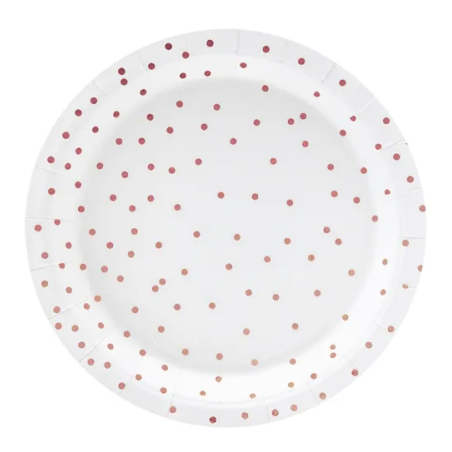 6-white-plates-with-pink-gold-polka dots-18-cm