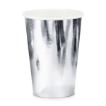 mirrored silver paper cups