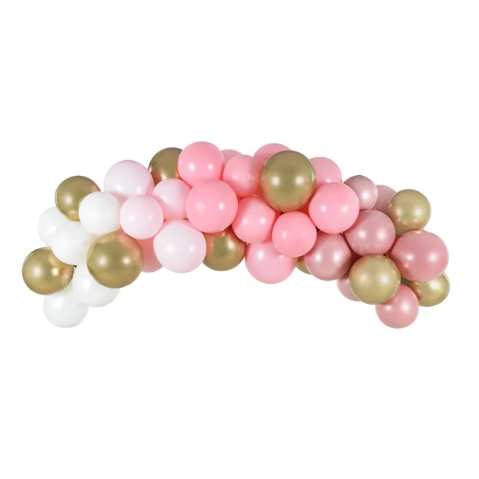 balloon-arch-pink-gold-white