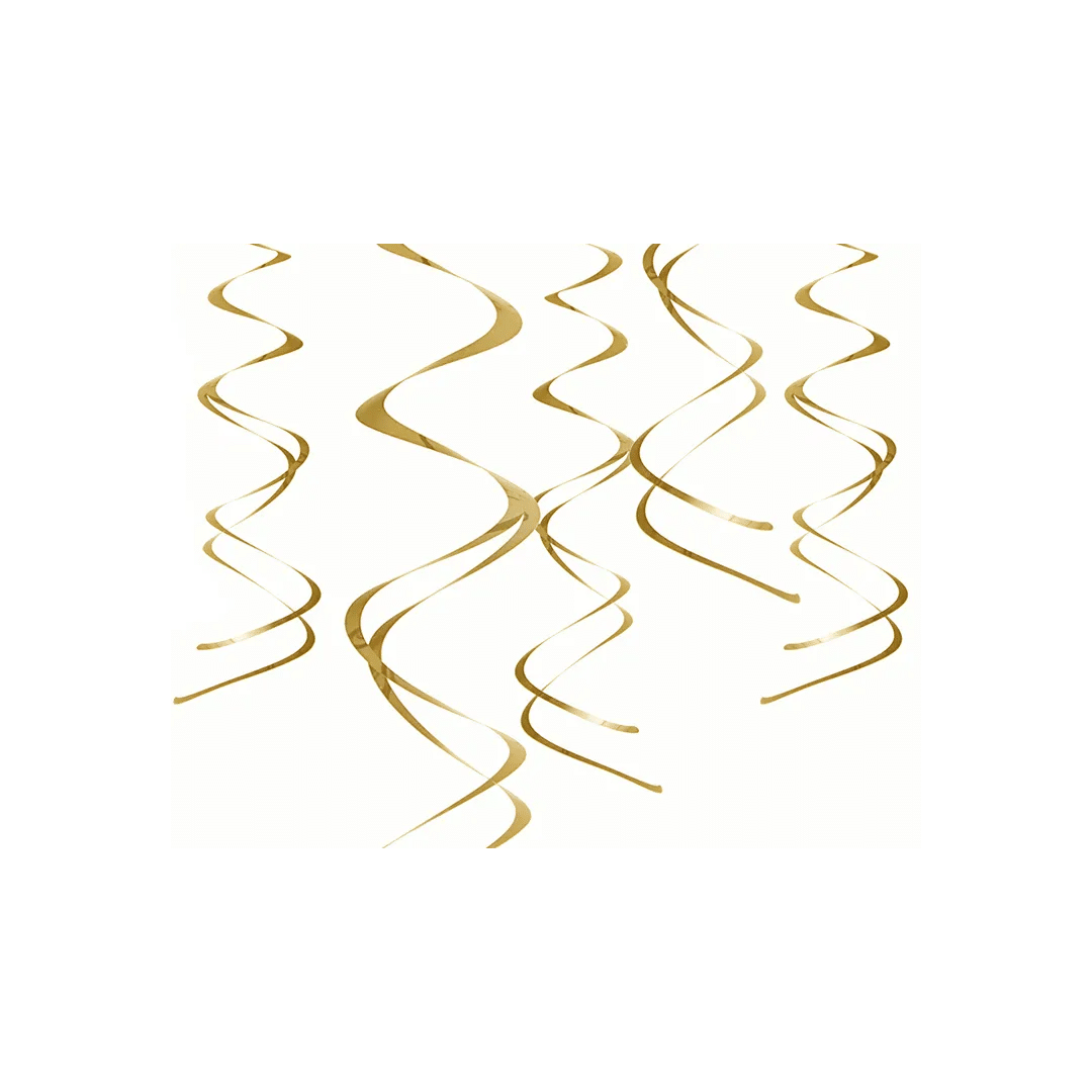gold spiral suspensions for room decor