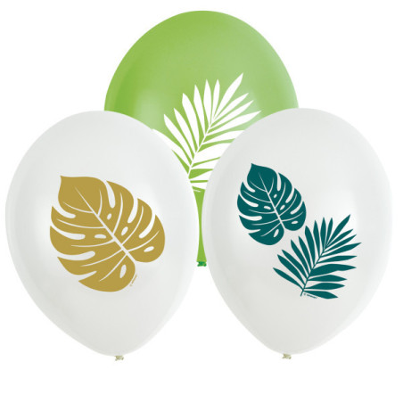 6 tropical balloons 27.5 cm