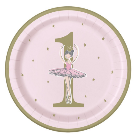 birthday-plates-1-year-ballerina-pink