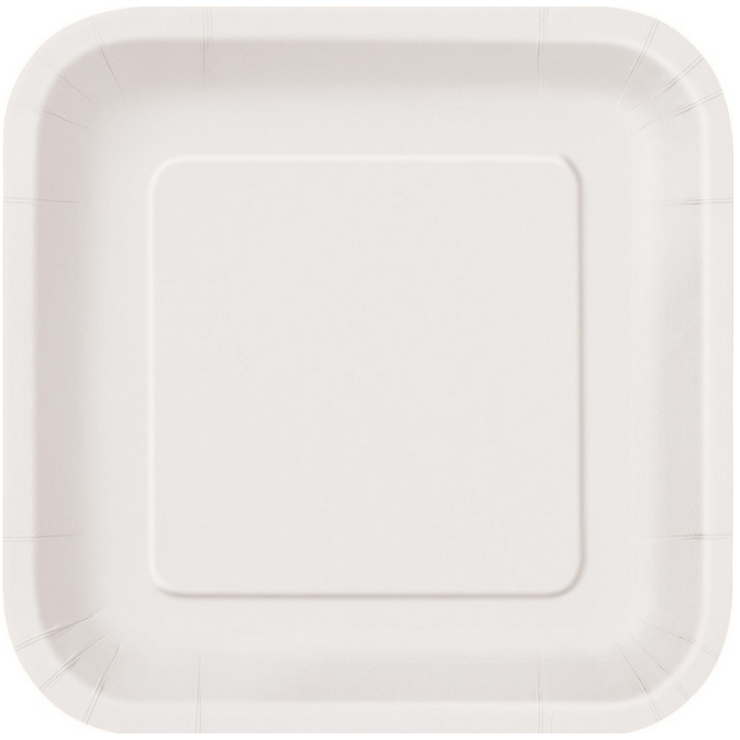 16-square-cardboard-dessert-plates-white-color