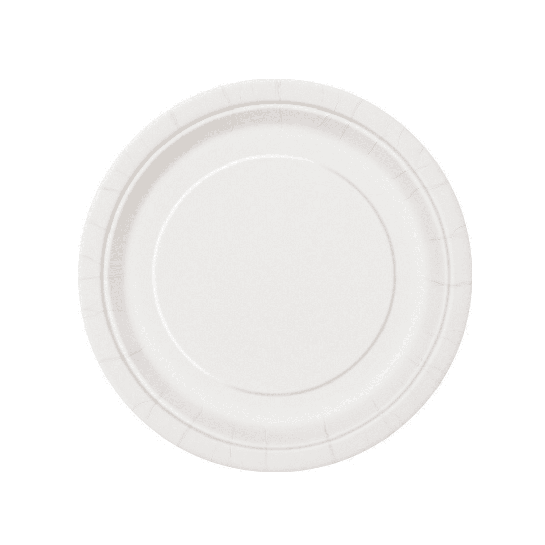 8 white plates 22 cm