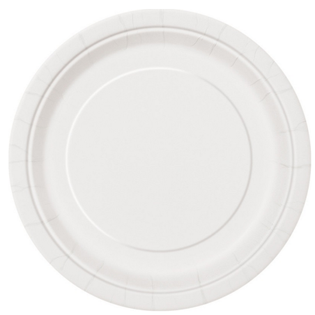 8 white plates 22 cm