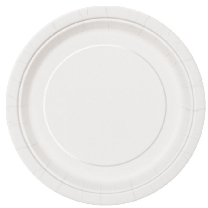 8 white plates 22 cm
